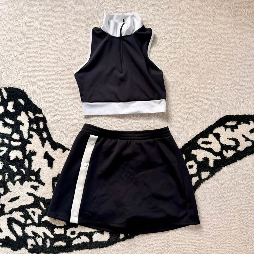 Sincerely Jules Active 2 Piece Set Black & White Size M